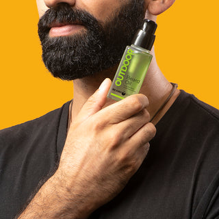 BeardZonia Actor holding Outdoor Beard Oil Product